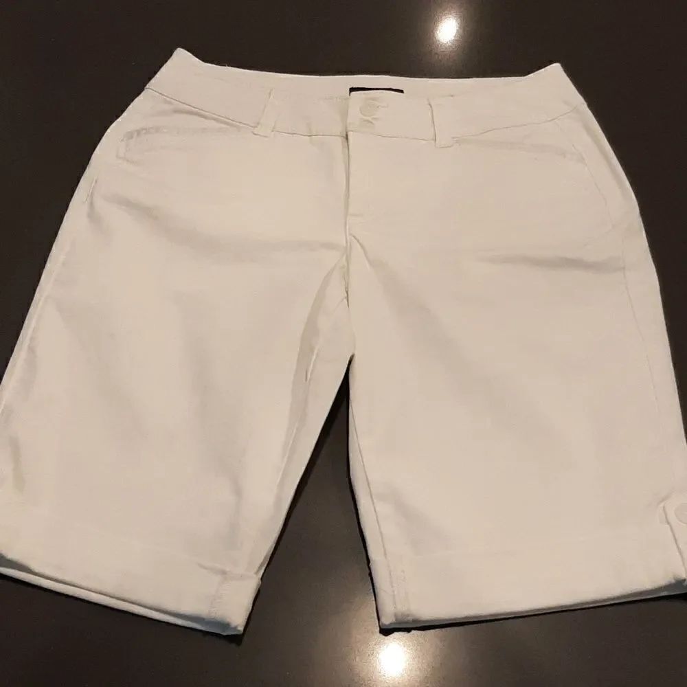 Charter Club White Cuffed Bermuda Shorts